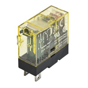 Relay kiếng IDEC RJ1S-CL-D24 5 chân 12A cuộn 24VDC có đèn LED